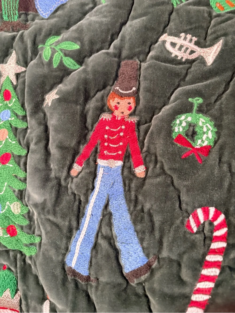 Rifle Paper Co. x Pottery Barn Kids Green Quilted Nutcracker Holiday Quilt Shams